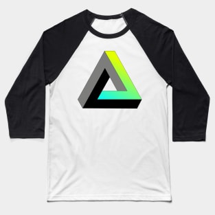 Impossible triangle with cyan to yellow gradient Baseball T-Shirt